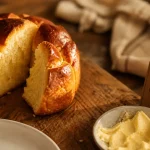 Brioche bretonne dorée, gochtial du Morbihan, beurre demi-sel
