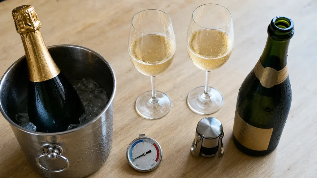Champagne au frigo combien de temps : bouteille ouverte et fermée