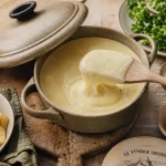 Fondue creusoise au camembert, bien liée