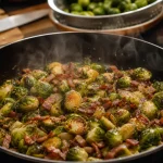 Recette choux de bruxelles lardons, poêlée dorée avec lardons fumés