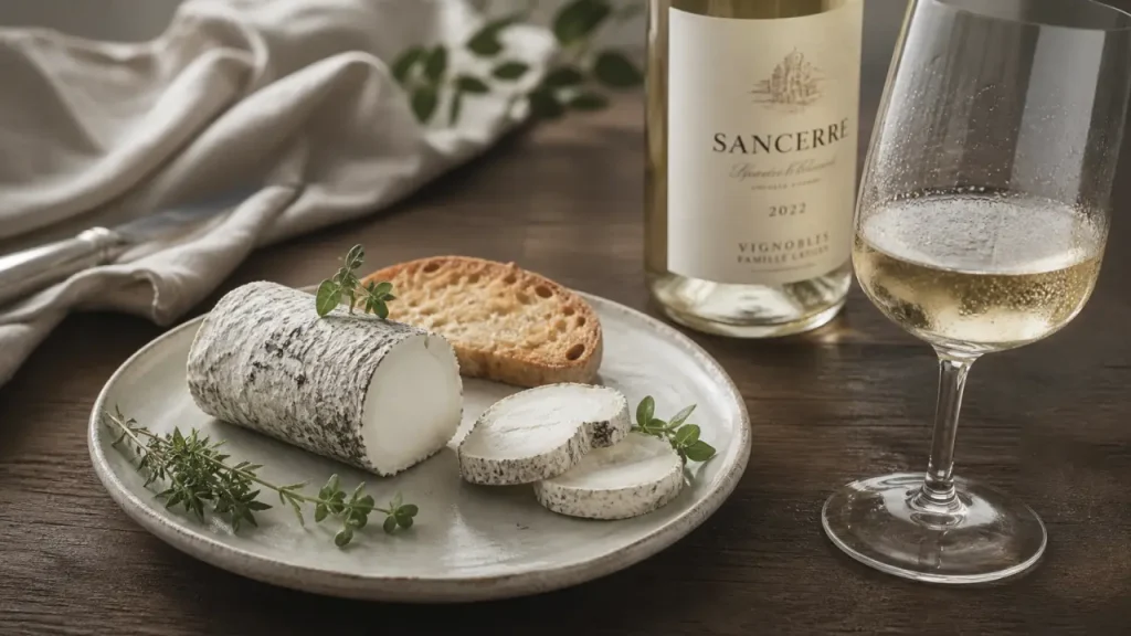 Vin avec fromage de chèvre : blanc sec et verre