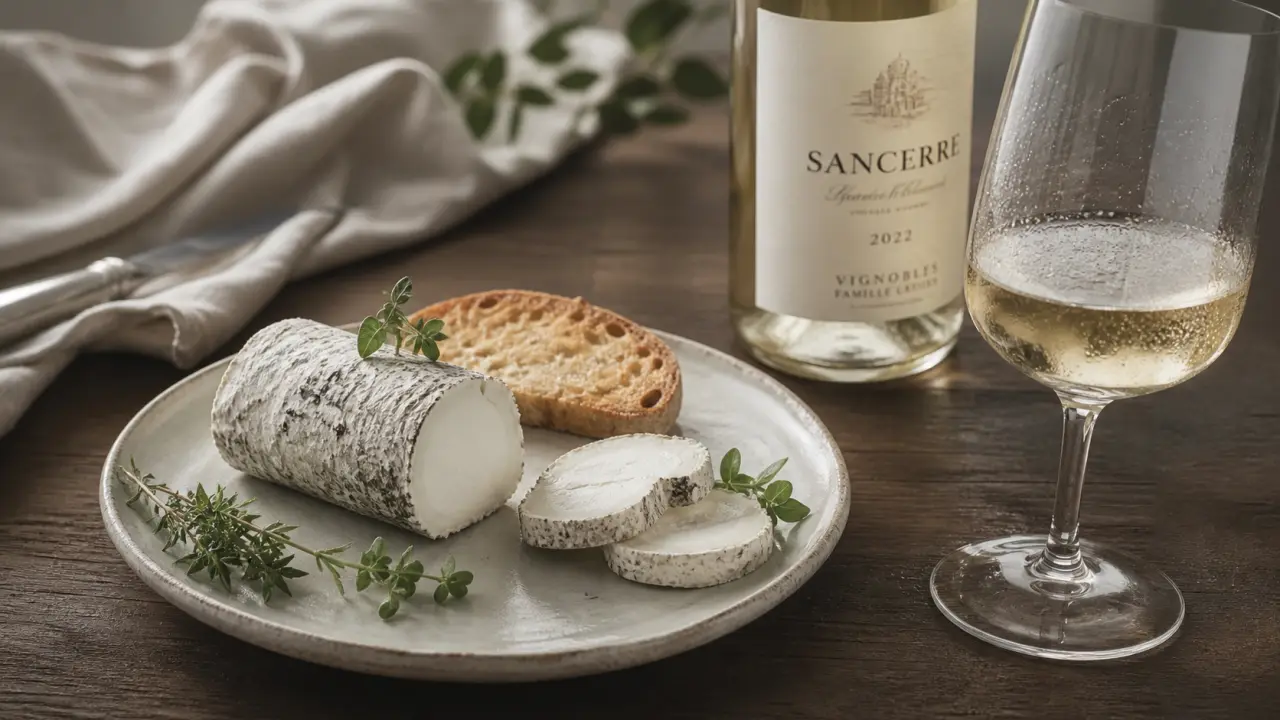 Vin avec fromage de chèvre : blanc sec et verre