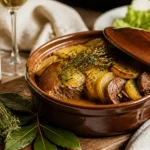 Baeckeoffe recette alsacienne : terrine fondante, 24h de marinade, cuisson mijotée