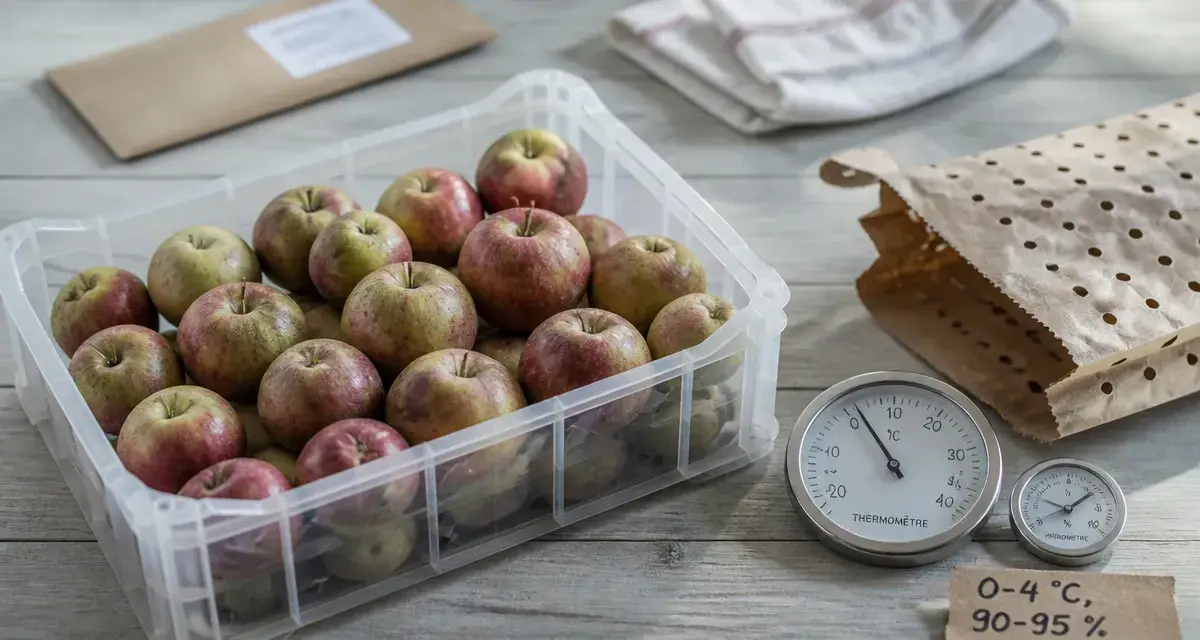 Comment conserver des pommes à 0–4 °C et 90–95 %