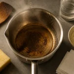 Comment nettoyer une casserole brulée avec bicarbonate, vinaigre et sel