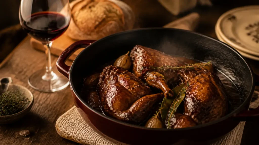 Lapin au vin rouge en cocotte : 45 cl, cuisson douce et vins à éviter