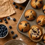 Muffin myrtille moelleux bombé, photo de muffins
