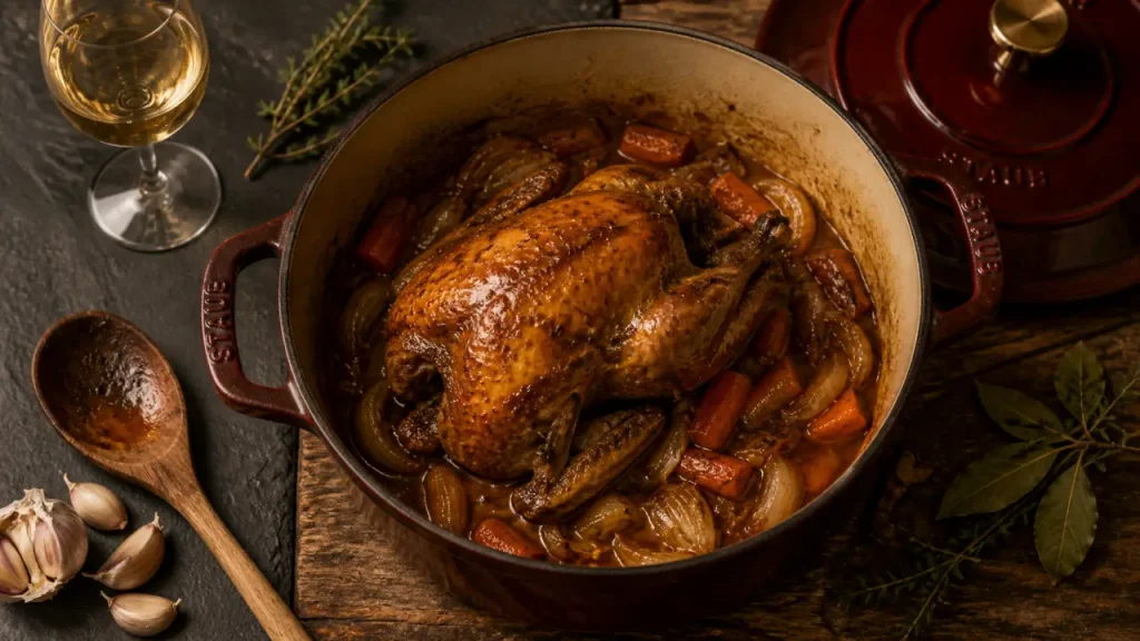 Pintade en cocotte : 1h15 à feu doux pour une viande tendre