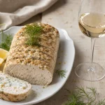 Vin avec pain de poisson : blanc sec en verre, pain de poisson et citron