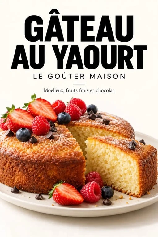 Recette gâteau à faire avec les enfants : gâteau au yaourt moelleux décoré de fruits