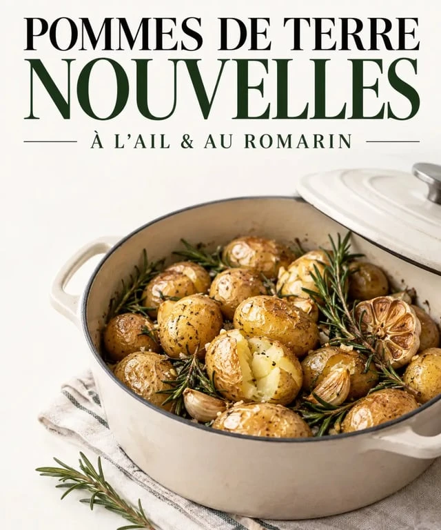 Cuisson pommes de terre nouvelles en cocotte à l’ail et au romarin
