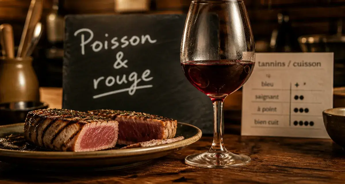 Poisson et vin rouge : thon et Pinot Noir, tanins soignés
