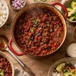 Recette 20 personnes chili con carne complet