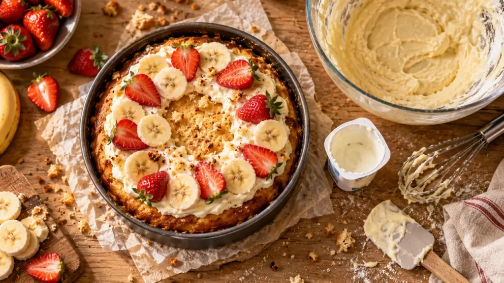 Le gâteau au yaourt est la recette idéale à faire avec les enfants, de la pâte à la décoration