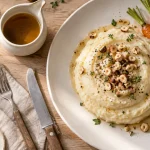 Accompagner un chapon : purée de céleri-rave, sauce ambrée et carottes glacées