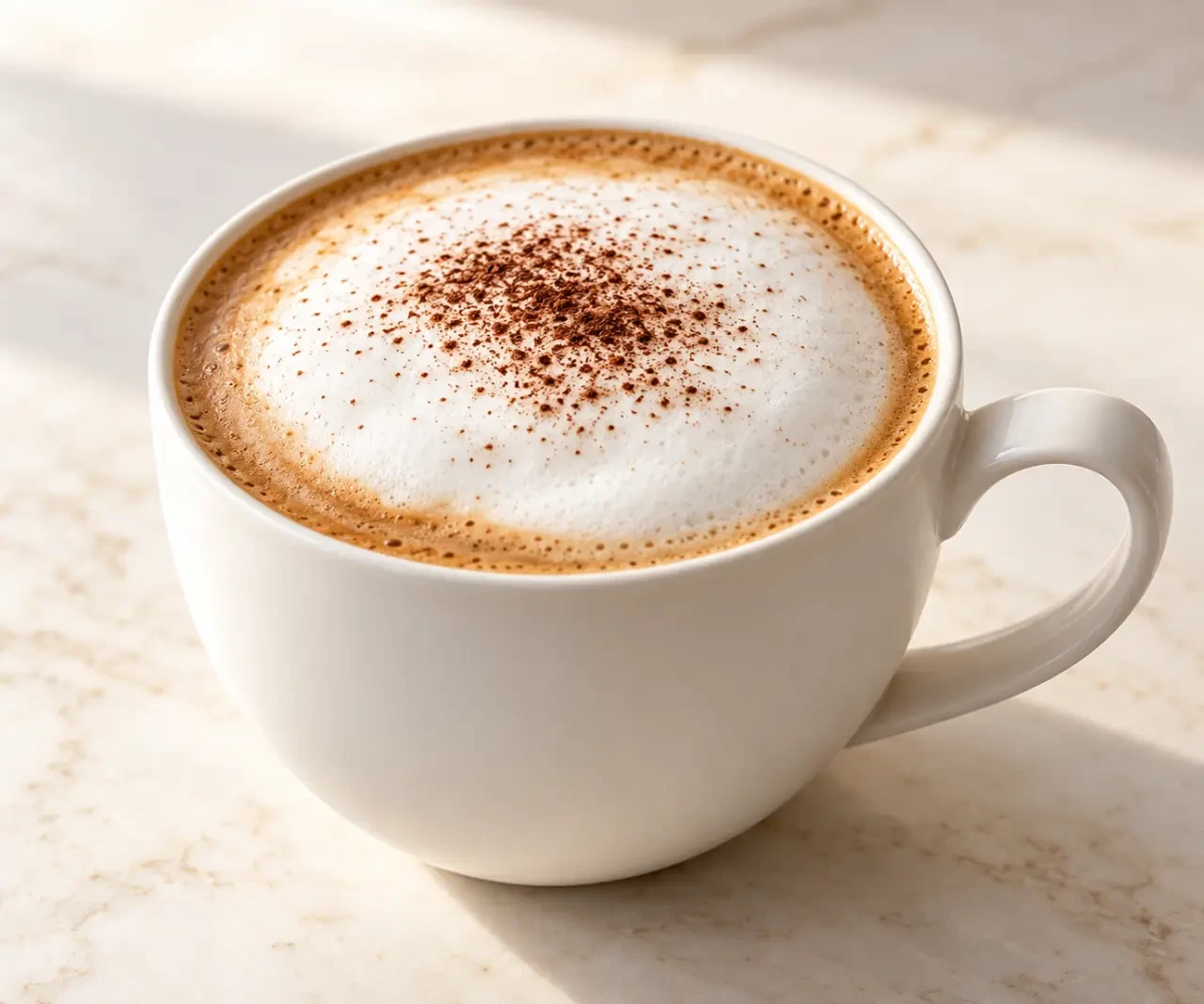 Recette cappuccino maison avec mousse de lait fine et cacao
