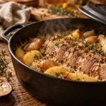Filet mignon cidre, pommes fondantes et sauce crémeuse