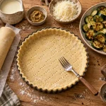Que faire avec une pâte brisée : rouleau, légumes et ingrédients