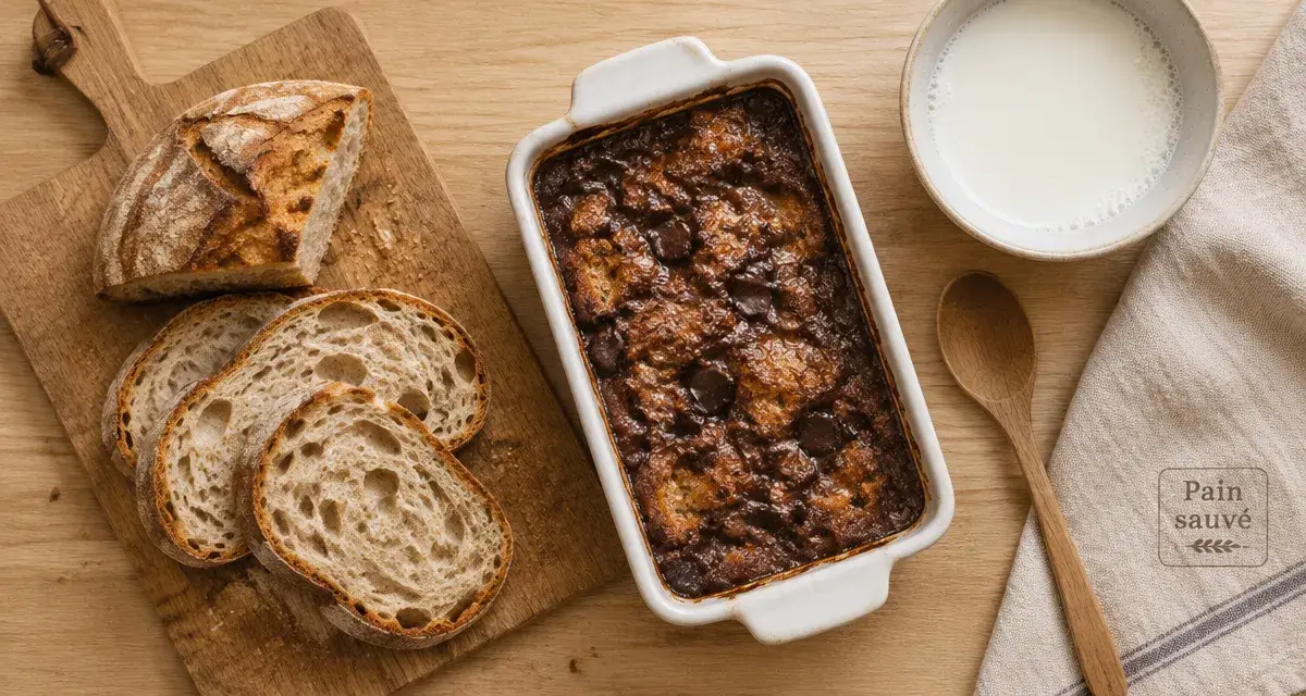 Recettes avec pain rassis : pudding chocolat au pain rassis